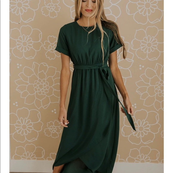 Sun dress. Dark green. Long length. Like new. - Picture 4 of 4